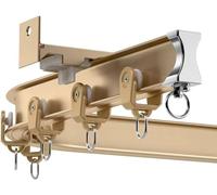 Riel de cortina divisor de habitación, rieles de cortina curvos de aluminio, rieles individuales for sala de estar, dormitorio, ducha(Wall Mount,3m/9.8ft)