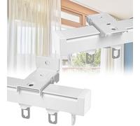 Riel de cortina divisores de habitación, sistema de riel de montaje en techo o pared para mayor privacidad, fácil de instalar con rodillo y accesorios, decoración perfecta para el hogar para ducha o