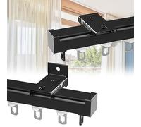 Riel de cortina divisores de habitación, sistema de riel de montaje en techo o pared para mayor privacidad, fácil de instalar con rodillo y accesorios, decoración perfecta para el hogar para ducha o