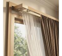Riel de cortina doble de lujo pesado unido for montaje en Pared,riel de nano silencio for el hogar,Divisor De Habitación,para Salón, Dormitorio o Ventana(B,1.6M/5.2FT)