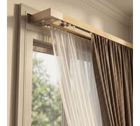 Riel de cortina doble de lujo pesado unido for montaje en Pared,riel de nano silencio for el hogar,Divisor De Habitación,para Salón, Dormitorio o Ventana(A,1.9M/6.2FT)