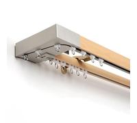 Riel De Cortina Doble Para Sala De Estar, Dormitorio, Divisor De Habitación, Barra De Cortina Montada En La Pared Pista De Cortina Con Soporte, Rodillo Y Tapa Final(Yellow,400cm/13.1ft(4*100cm))