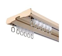 Riel de cortina doble personalizable - Riel de techo de aluminio resistente para sala de estar, baño, dormitorio, partición - Kit de riel de cortina para una fácil instalación