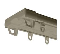 Riel De Cortina Doble, Pista De Cortina De Aluminio Silencio, Rieles para Cortinas para Montaje En Techo, Kit De Riel De Techo De Partición Resistente 70-600cm(Champagne,190CM (6.2FT))