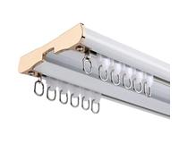 Riel De Cortina Doble, Riel De Cortina De Techo De Aluminio Riel De Cortina De Alta Resistencia 5 M Personalizable, Adecuado For Sala De Estar Baño Dormitorio Kit De Riel De Techo De Partición