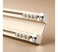 Riel de cortina dorado resistente 3M de doble riel para sala de estar y dormitorio, juego de gotas de techo duradero para un tratamiento elegante de ventanas