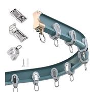 Riel de cortina flexible de 100 cm a 660 cm, riel de techo para cortinas de ducha, divisor de habitaciones, fácil de cortar e instalar, rieles de cortina de montaje en pared