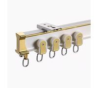 Riel de cortina flexible for montaje en techo/pared, 4 8 12 16 20 24 28 32 36 40 pies de longitud, rieles de cortina flexibles y resistentes(Ceiling Mount,4ft/122cm)