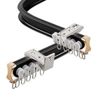 Riel de cortina flexible para montaje en techo o pared, ideal para colgar cortinas de ventana, separadores de habitaciones, pantallas de privacidad y cortinas de patio al aire libre