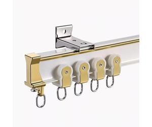 Riel de cortina flexible resistente para ventanas de bahía, montaje en pared, 250 cm, sistema de cortinas blancas flexibles para diseños curvos personalizados
