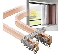 Riel de cortina flexible y flexible, doble riel de montaje en techo, fácil de instalar, divisor de habitación, diseño resistente que ahorra espacio, sin deformación, gana privacidad y estilo