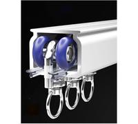 Riel de cortina largo de 5 pies, 10 pies, 20 pies y 40 pies, refugio de privacidad/esquina de ducha/rieles y accesorios duraderos for cortina de baño(Wall Mount,5m/16.4ft)