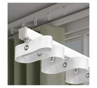 Riel de cortina montado en el techo, longitud ajustable para divisor de habitación o ventana, riel de aluminio duradero con soportes ocultos