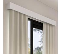Riel de cortina opaca con cenefa, sistema deslizante silencioso para mayor privacidad y estilo
