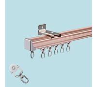 Riel De Cortina Para Montaje En Pared 1-4.2 m/3.3-13.8 ft Barra Cortina Techo Deslizante Divisor De Habitación Para Ventanales, Habitaciones, Divisores(Rose gold,2.9 m/9.5 ft)