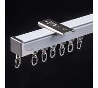 Riel de cortina resistente para sala de estar y dormitorio, montaje en techo o pared, 3,5 m, versátil, una sola pista, solución ideal para dividir habitaciones, fácil instalación