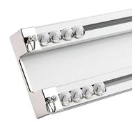 Riel de cortina resistente personalizable 3M para montaje en techo, sistema silencioso de nano pista, fácil instalación, color blanco, perfecto para soluciones de privacidad en el hogar y la oficina
