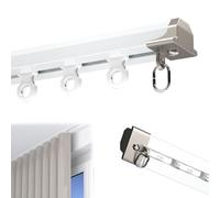 Riel De Cortina Silencioso para El Hogar, Riel De Cortina Deslizante De Aleación De Aluminio De Fácil Instalación, Vía Única Oculta, Se Puede Instalar en El Techo, Carril Recto(360cm(11.8ft))