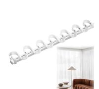 Riel de cortina - Sistema de montaje en techo de aluminio con cinta a presión para cortinas plisadas onduladas, longitud ajustable 100-600 cm, fácil instalación