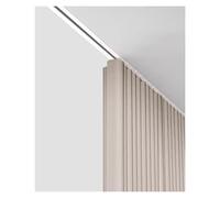 Riel de cortina ultrafino de 8,5 m, divisor de habitación de metal blanco ajustable y cortable, perfecto para soluciones elegantes de interiores del hogar