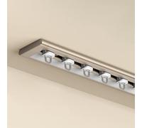Riel De Cortina Ultrafino Para Techo Para Ventana De Apertura Interior Barras De Cortina De Aluminio Para Separar Ambientes Pistas De Ventana Blanca(Champ-C,90cm/2.9ft)