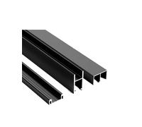 Riel de cristal para puerta corredera para vitrina y estantería, riel deslizante de funcionamiento suave, perfecto para la organización del hogar u oficina