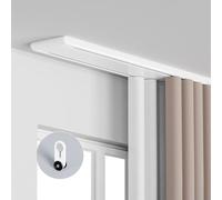 Riel de doble cortina silencioso para techo, resistente, personalizable, ideal para baño, partición de techo, mejora tu decoración con fácil instalación