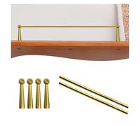 Riel de Estante 66/76/122cm largo Juegos postes vallas estanterías Barandillas metálicas flotantes anticaída Desmontables para accesorios armarios botelleros(Set of 2,L 26in(66cm))