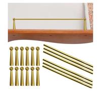 Riel de Estante 66/76/122cm largo Juegos postes vallas estanterías Barandillas metálicas flotantes anticaída Desmontables para accesorios armarios botelleros(Set of 6,L 30in(76cm))