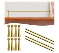 Riel de Estante 66/76/122cm largo Juegos postes vallas estanterías Barandillas metálicas flotantes anticaída Desmontables para accesorios armarios botelleros(Set of 4,L 30in(76cm))