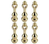 Riel de galería de 6 piezas, riel de estante de aleación de zinc, husillos de metal resistentes para escaleras, rieles de galería dorados para estantes, gabinete de vino, dorado
