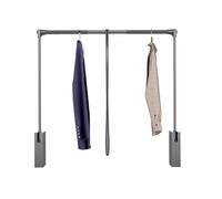 Riel De Guardarropa De Doble Amortiguación, Barra De Almacenamiento De Ropa Abatible De Ancho Ajustable, For Guardarropas(W-890-1210mm)