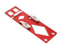 Riel de guía de ángulo recto de 90°, tope angular mecanizado CNC de aluminio, abrazadera de guía de sierra circular eléctrica compatible con riel guía Makitas (rojo)