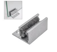 Riel de guía de piso para puerta corrediza de vidrio, riel de aleación de aluminio con forro de felpa para vidrio de 0 a 14 mm, sistema de reducción de ruido para ducha y armario