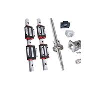 Riel de guía lineal HGR20, 4 Uds., carro deslizante HGH20CA, 1 ud., tornillo de bola SFU1605/1604, soporte de extremo, acoplamiento y carcasa de tuerca, juego, 2 uds.(1605-HM12-57-HGH20CA,1000mm)