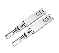 Riel de Guía para Cajones Cortos, 2 Piezas de 5.0 In para Muebles, Mini Riel de Guía de Cierre Suave, Guías para Cajones con Rodamiento de Bolas, Extensión Completa para Muebles de Armario