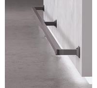 Riel De Pie Industrial, Barandilla De Reposapiés Cuadrada De Metal Para Barra, Kit Completo De Barandilla De Escaleras Para Interiores(B,Long 3ft/91cm)