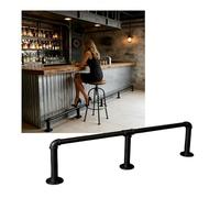 Riel De Pie Tubo Galvanizado Para Bar Comercial, Barandilla Reposapiés Estilo Industrial Retro Resistente Para El Hogar, Restaurante, Pub(2.1M/6.89FT)