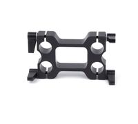 Riel de soporte para estudio de luz con abrazadera de varilla de 15 mm y elevador de 25 mm con 4 orificios