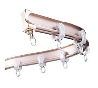 Riel de techo curvado flexible para riel divisor de habitación flexible con rodillos silenciosos, barra ajustable de 2 m 6.5 pies para una suavidad suave