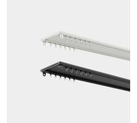 Riel de techo de aluminio ultrafino de 3,1 m, doble riel corredizo para ventana, ahorra espacio, fácil de instalar, perfecto para decoración del hogar