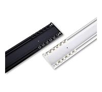 Riel de techo doble ultrafino de 500 cm, divisor de habitación ajustable en blanco y negro, 120 cm de longitud, ideal para interiores modernos y soluciones de optimización del espacio