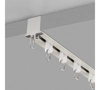 Riel de techo empotrable flexible de 8 m, barra de aluminio de metal de 26 pies para separadores de habitaciones, cortinas con ojales de puerta francesa resistentes, ideal para guarderías y decoración