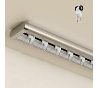 Riel De Techo Invisible Ultrafino Para Cortinas, Sistema De Riel Deslizante Silencioso Para Cortinas, Barra Para Cortinas Para Divisores De Ambientes, Sala De Estar, Dormitorio(Top d,5.2m/17ft)