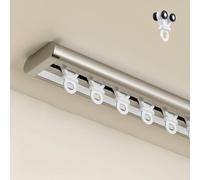 Riel De Techo Invisible Ultrafino Para Cortinas, Sistema De Riel Deslizante Silencioso Para Cortinas, Barra Para Cortinas Para Divisores De Ambientes, Sala De Estar, Dormitorio(Top b,5.4m/17.7ft)
