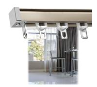 Riel de Techo para Cortinas de Ducha, rieles de Aluminio para Cortinas, guías deslizantes, para Cortinas correderas, privacidad y decoración del hogar, riel de Pared para Cortinas de 50, 300