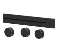 Riel de toma de corriente extraíble montado en la pared para cocina y oficina con interruptor de protección, riel deslizante eléctrico portátil para uso doméstico