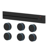 Riel de toma de corriente extraíble montado en la pared portátil para cocina y oficina, riel deslizante con interruptor de seguridad, conveniente solución de carga para el hogar