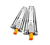 Riel deslizante con cojinetes rodantes para cajone 1 par de correderas resistentes for cajones con bloqueo 76 mm. Herrajes muebles(400mm(16inch))