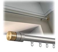 Riel deslizante de aleación de aluminio con rodillos silenciosos de 3,2 m, divisor resistente para postes de montaña, decoración del hogar, acabado champán